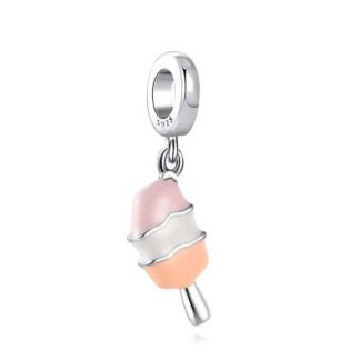 Silver Tri-color Popsicle Ice-cream Charm