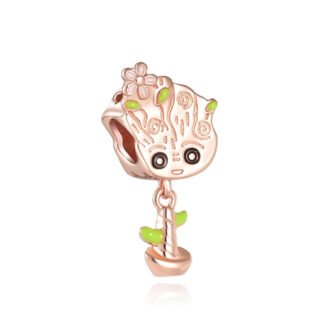 Rose Gold Cartoon Plant Pot Happy Charm