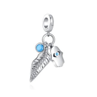 Religious Feather and Hand Charm
