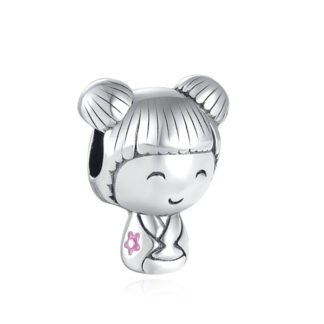 Girl with Buns Doll Charm