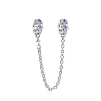 Many Blue Gems Chain Charm