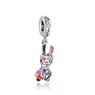 Cool Futuristic Mecha Bunny Charm