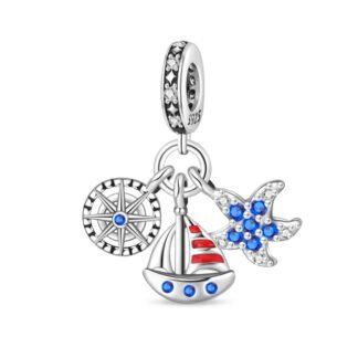 Fish Ship Ocean Charm