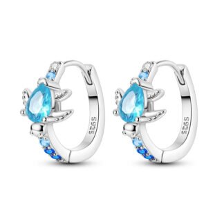 Turtle Silver Hoop Earrings