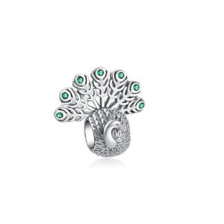 Peacock Tail Feathers Egg Charm
