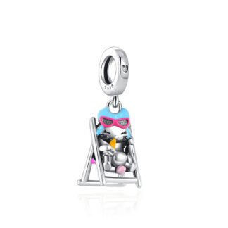 Enjoying Food on Chair Charm