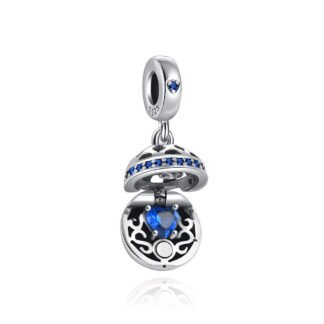 Blue Heart Compact Charm