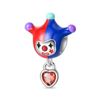 Fun Clown Red Heart Charm