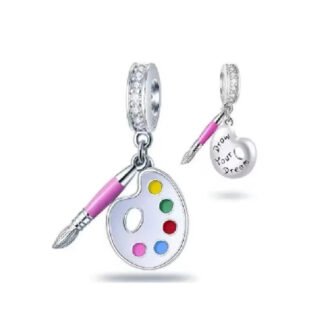 Artist Palette Drawing Charm