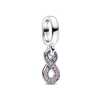 Pink Gem 8 Infinity Charm