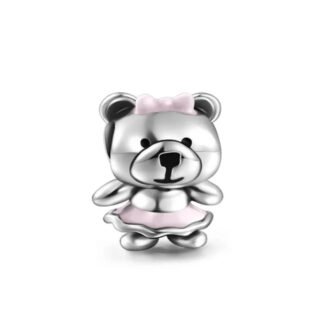 Teddy Pink Dress Charm