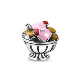 Sweer Bron and Pink Dessert Cream Red Cherries Charm