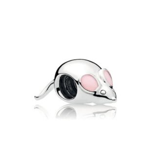 Small Little Mouse Pink Ears Charm