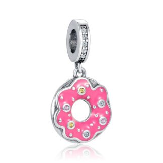 Pink Glazed Donut Charm