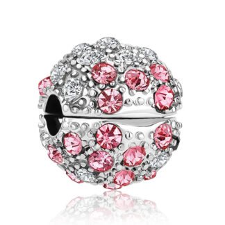 Silver Luxury Maximalist Red Gems Bead Charm