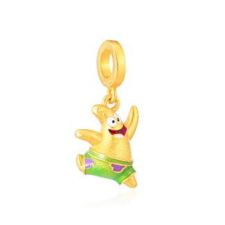 Golden SpongeBob Character Patrick Star Charm