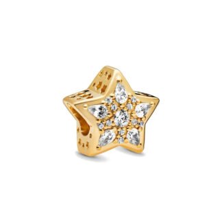 Solid Sparkly Golden Stars Charm