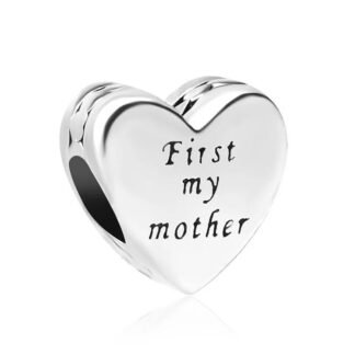 Silver Heart Mother Priority Charm