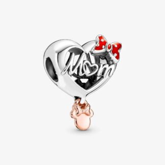 Silver Heart Minnie Mouse Mom Disney Charm