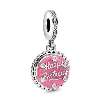 Pink Happy Birthday Charm