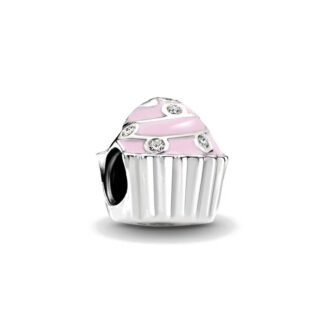 Small Pink Cupcake Charm