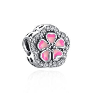 Big Pink Flower Charm