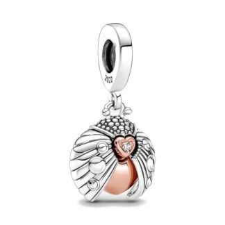 Majestic Mythical Rose Gold Scarab Charm