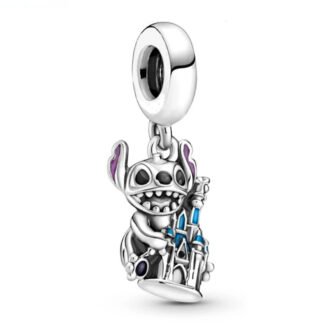 Silver Stitch Climbing Blue Castle Disney Charm