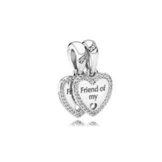 Simple Friendship Duo Hearts Charm