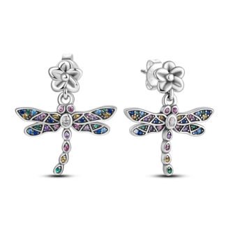 Dragonfly Silver Stud Earrings