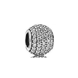 Silver Simple Sparkly Bead Charm