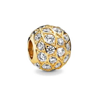 Golden Web Vines Sparkly Charm