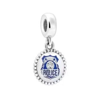 Blue Police Badge Charm