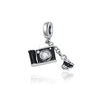 Black Camera and Reel Charm