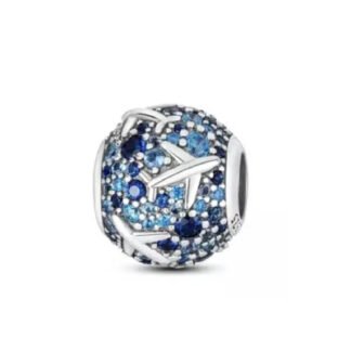 Airplanes Travel Blue Gems Ocean Charm