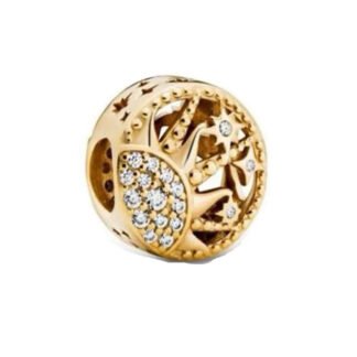 Golden Complex Steampunk Bead Charm