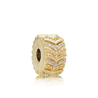 Golden Sparkly Gems Tyre Pattern Charm