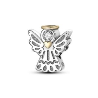 Angel Imagery Golden Heart Golden Halo Charm