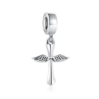 Silver Cross Wingspan Charm