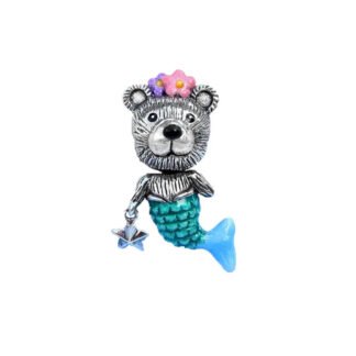 Funny Teddy Bear Mermaid Hybrid Charm
