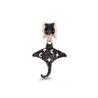 Cosmic Space Black Manta Ray Charm