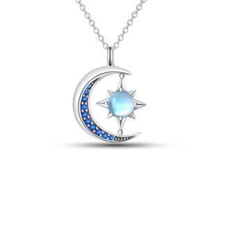 Moon Star Silver Necklace