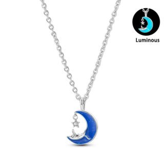 Moon Star Silver Necklace