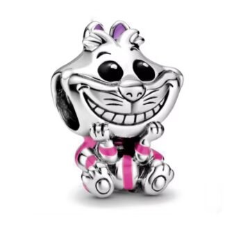 Silver Cheshire Cat Alice In Wonderland Disney Charm