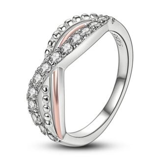 Crystal Infinity Silver Ring