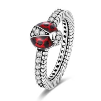 Ladybug Silver Ring