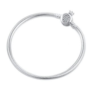 Crystal Crown O Charm Bracelet