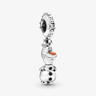 Silver Snowman Olaf Frozen Disney Charm