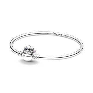Stitch Charm Bangle Bracelet