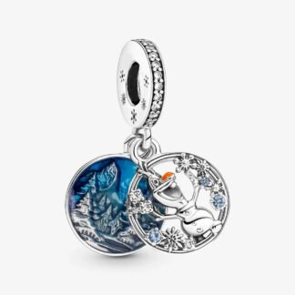 Silver Snowman Winter Olaf Frozen Disney Charm